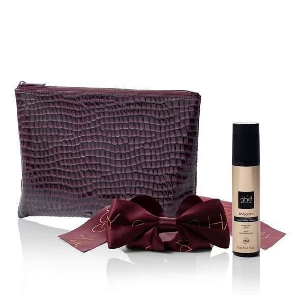 GHD Style gift set. For all hair types. Heat protection spray 120ml clip&bow.