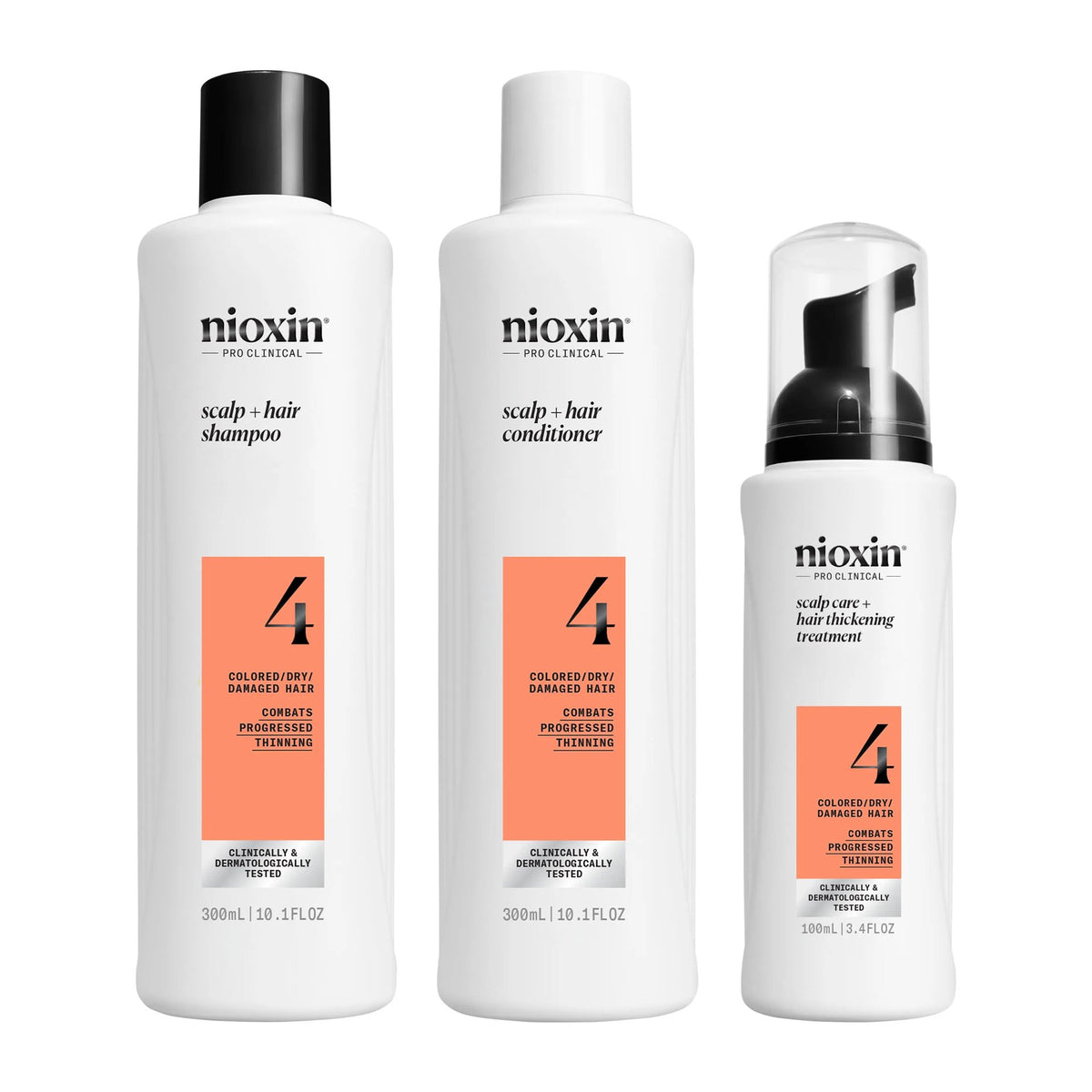 Nioxin Scalp & Hair Thickening System Kit 4 - For Coloured Hair With Progressed Thinning