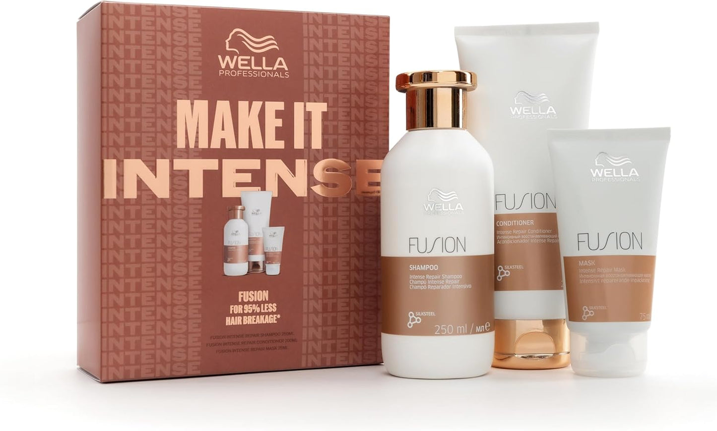 Wella MAKE IT INTENSE fusion for 95% less hair breakage