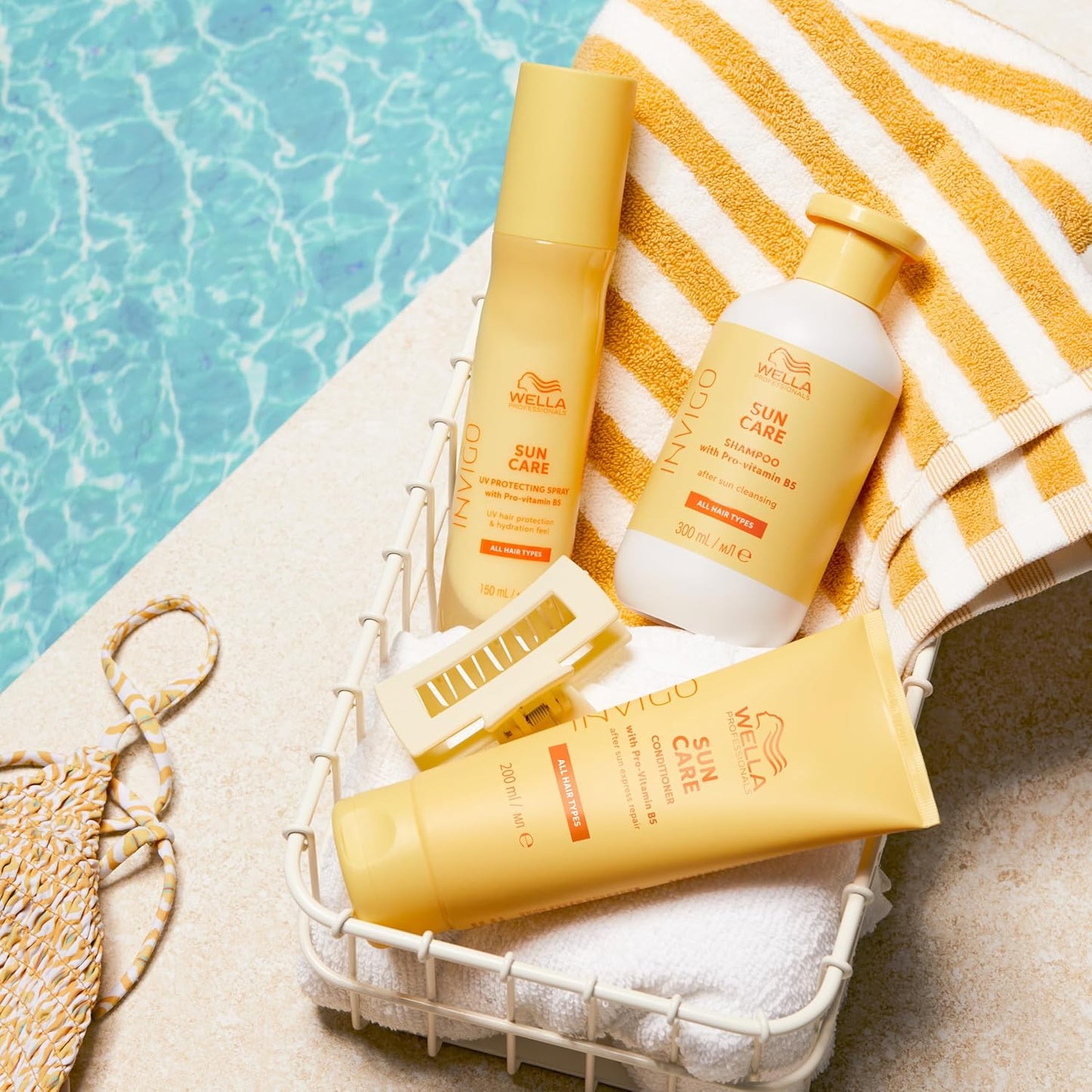 Wella SUN CARE shampoo 300ml conditioner 200ml UV protection spray 150ml