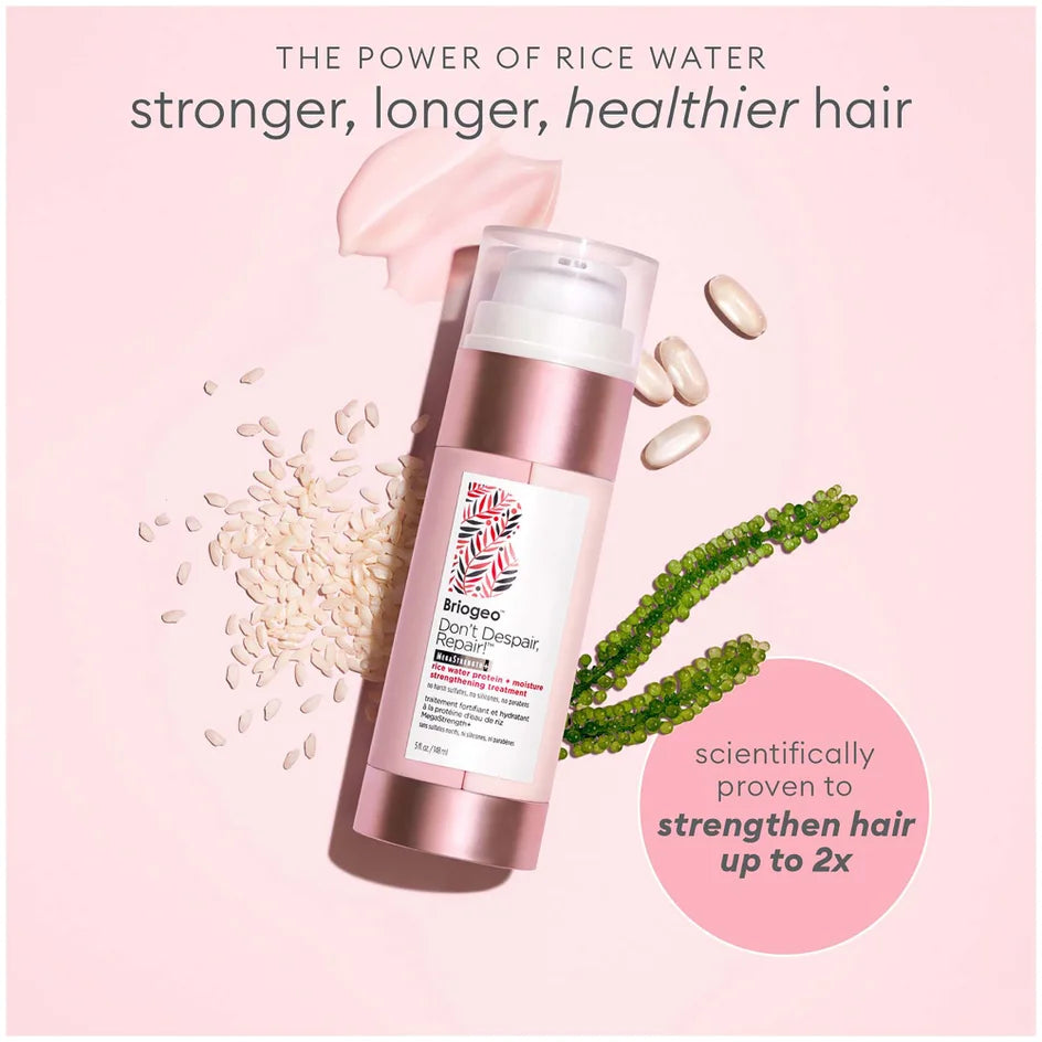 Briogeo Don’t Despair, Repair! Mega Strength + Rice Water Protein + Moisture Strengthening Treatment 148ml