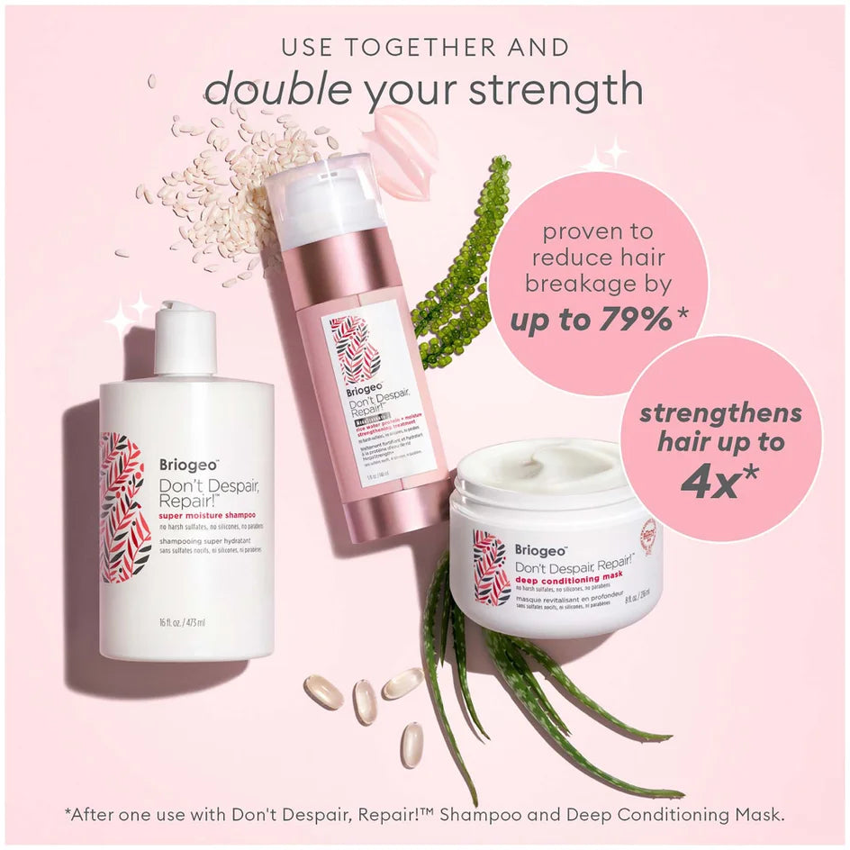 Briogeo Don’t Despair, Repair! Mega Strength + Rice Water Protein + Moisture Strengthening Treatment 148ml