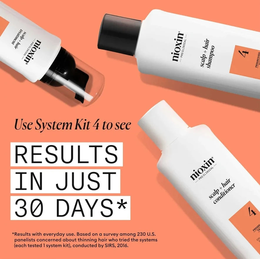 Nioxin Scalp & Hair Thickening System Kit 4 - For Coloured Hair With Progressed Thinning