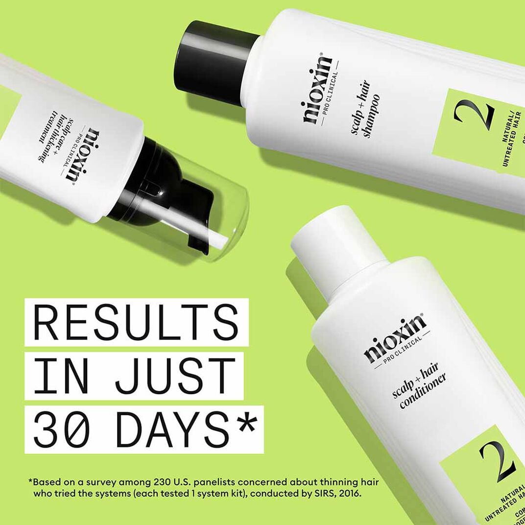 Nioxin Scalp & Hair Thickening System Kit 2 - For Natural Hair With Progressed Thinning