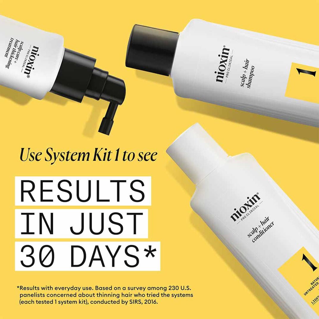 Nioxin Scalp Hair Thickening System Kit 1 - For Natural Hair With Light Thinning