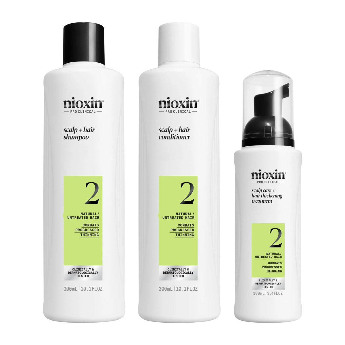 Nioxin Scalp & Hair Thickening System Kit 2 - For Natural Hair With Progressed Thinning