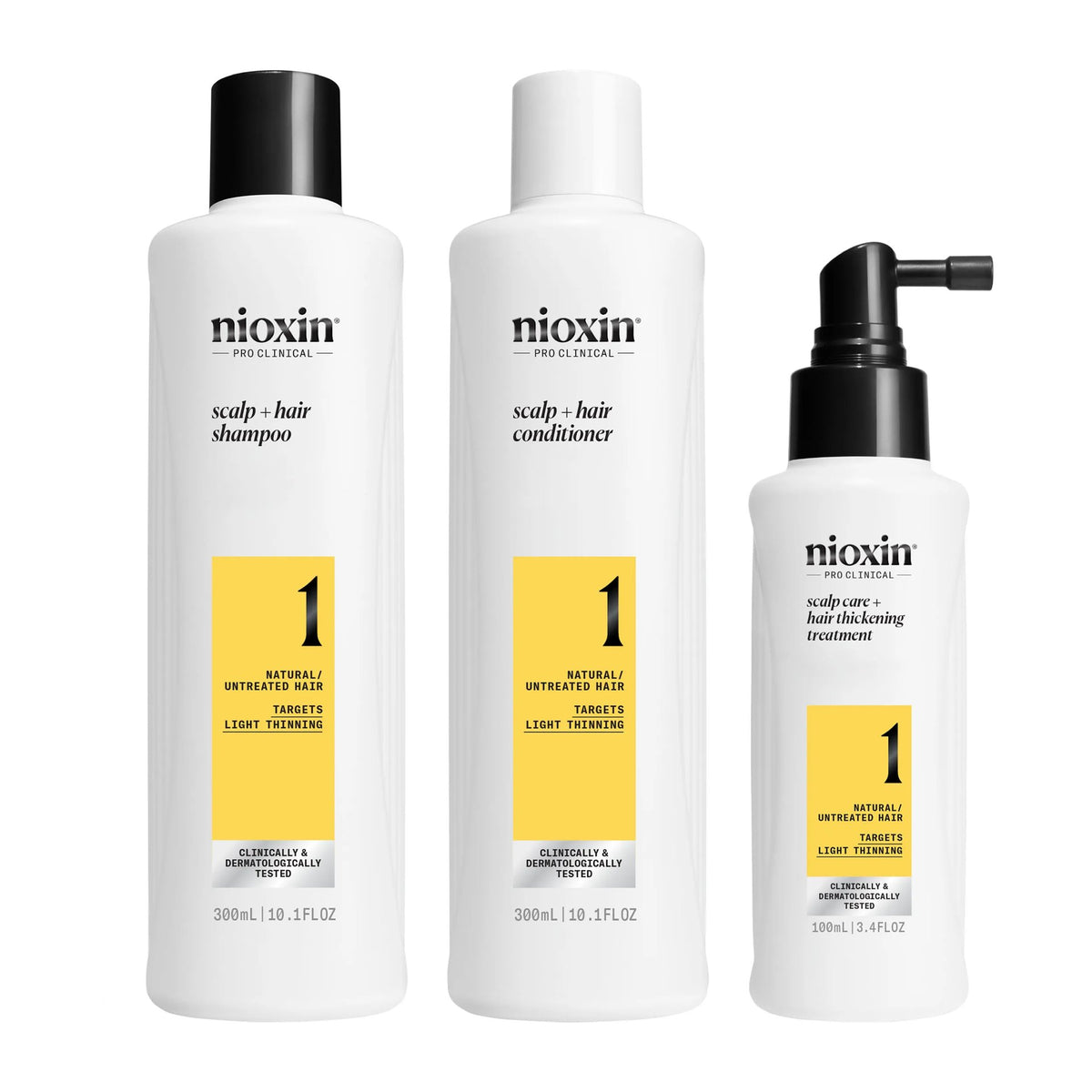 Nioxin Scalp Hair Thickening System Kit 1 - For Natural Hair With Light Thinning